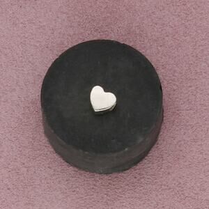 sterling silver heart bead charm pendant